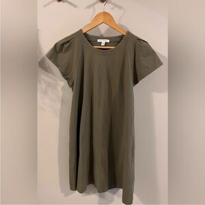 Khaki Green Mini Dress